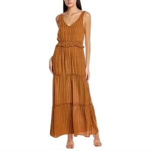 Lucky Brand NWT Maxi Dress Small Ginger Stripe